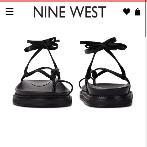 Nine West Ankle Wrap Platform Sandals - Picture 1 of 5
